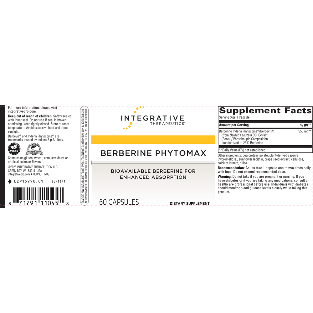 Berberine Phytomax, 60 Capsules