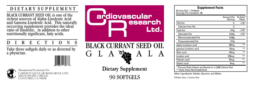 Black Currant Seed Oil, 90 Softgels