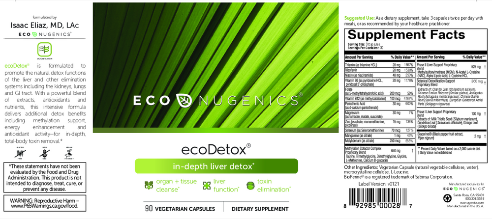 ecoDetox, 90 Capsules
