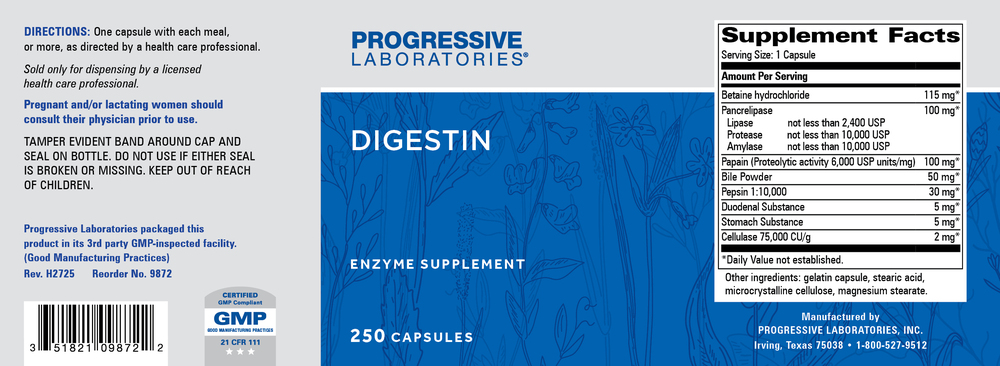 Digestin, 250 Capsules , Brand_Progressive Labs capsules Form_Capsules Requires Consultation Size_250 Capsules