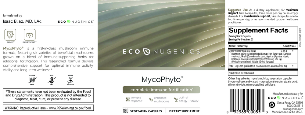 Mycoceutics MycoPhyto, 180 Capsules