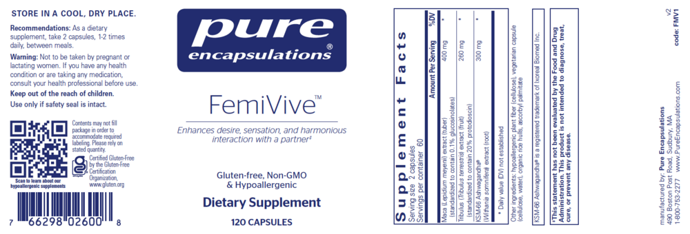 FemiVive, 120 Capsules , Brand_Pure Encapsulations Form_Capsules Requires Consultation Size_120 Capsules