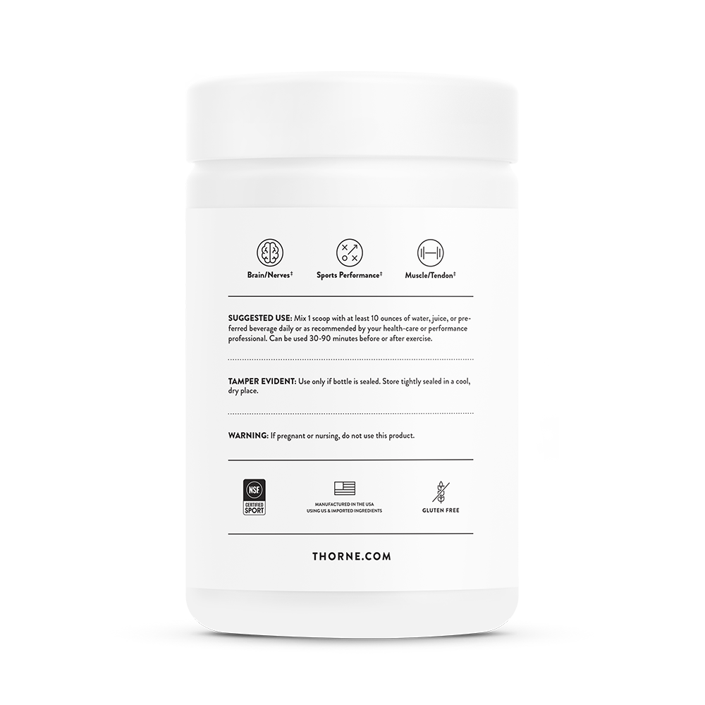 Creatine + BCAAs (Peach Mango Flavored), 420 g Powder , Brand_Thorne Research Form_Powder Size_420 g