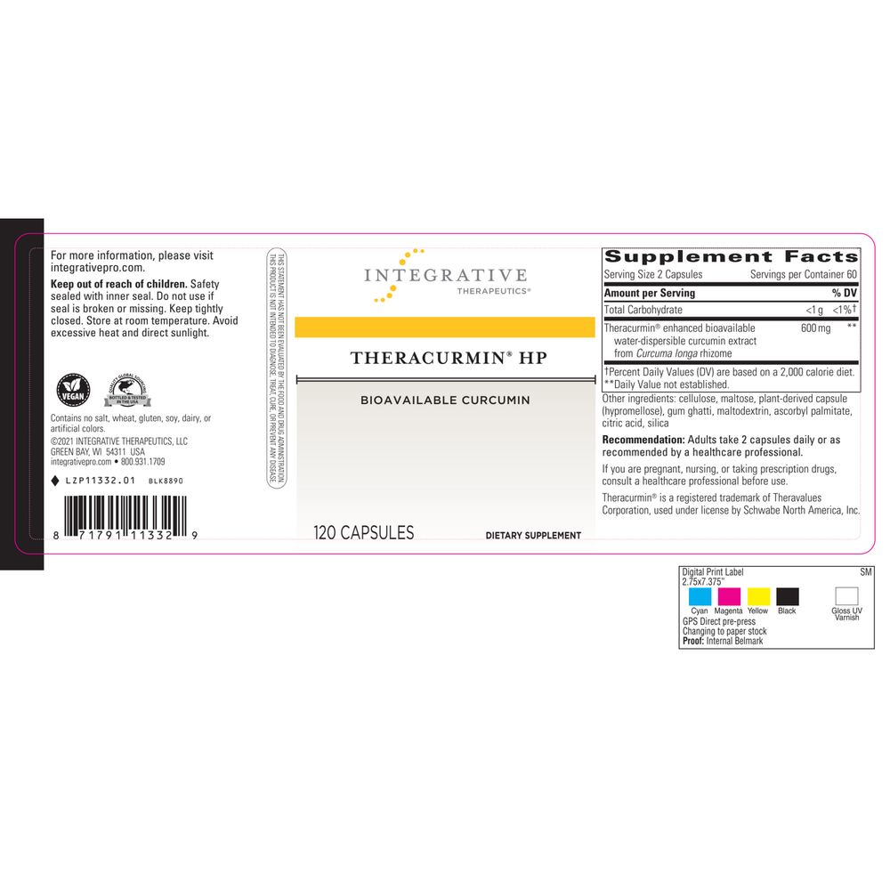Theracurmin HP, 120 Capsules