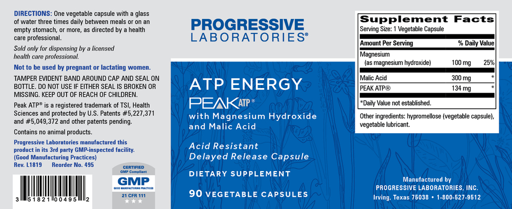 ATP Energy Boost, 90 Capsules , Brand_Progressive Labs capsules Form_Capsules Requires Consultation Size_90 Capsules