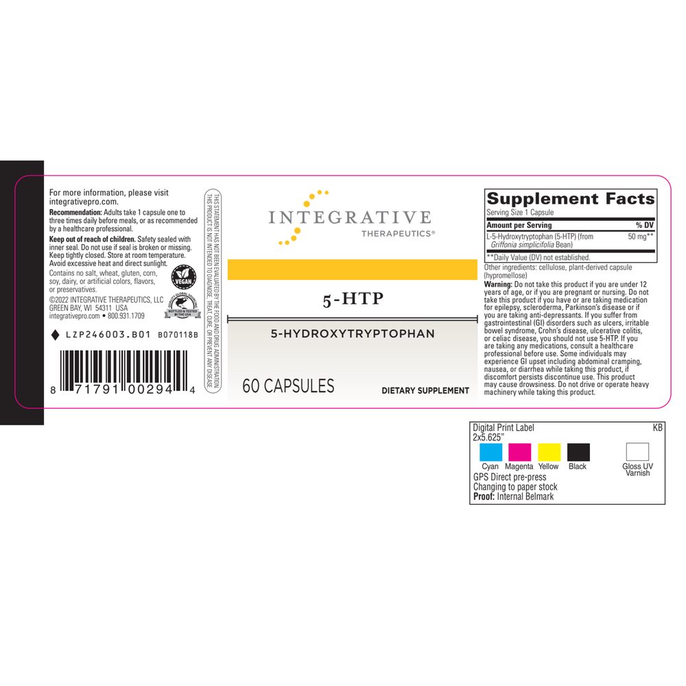 5-HTP 50mg, 60 Capsules