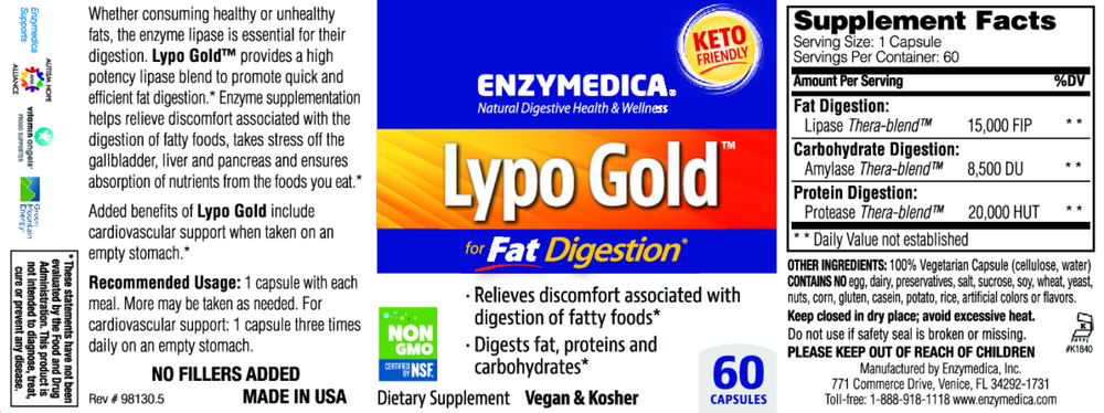 Lypo Gold™️, 60 Capsules