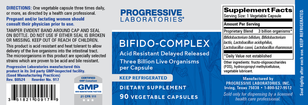 Bifido-Complex, 90 Capsules , Brand_Progressive Labs capsules Form_Capsules Requires Consultation Size_90 Capsules