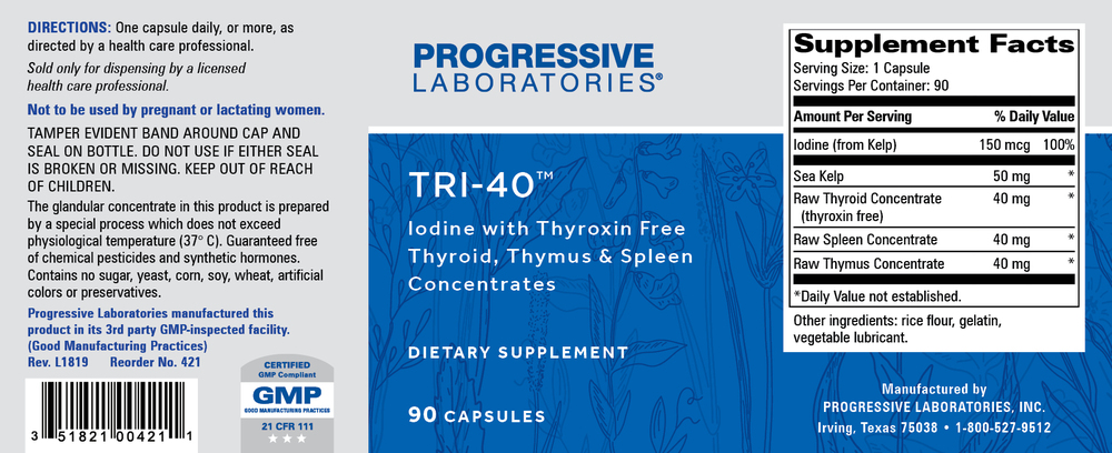 Tri-40, 90 Capsules , Brand_Progressive Labs capsules Form_Capsules Requires Consultation Size_90 Capsules
