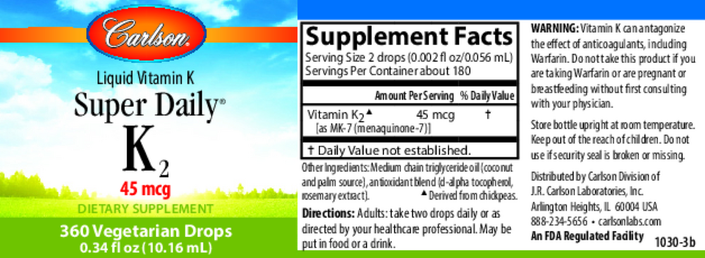 Adult Super Daily K2, 10.16 mL Liquid