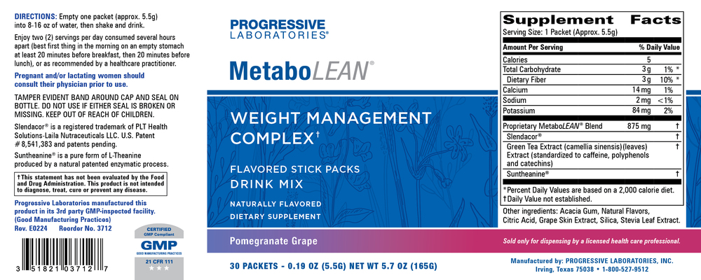 Metabolean, 30 Packets , Brand_Progressive Labs Form_Packets packets Requires Consultation Size_30 Packets
