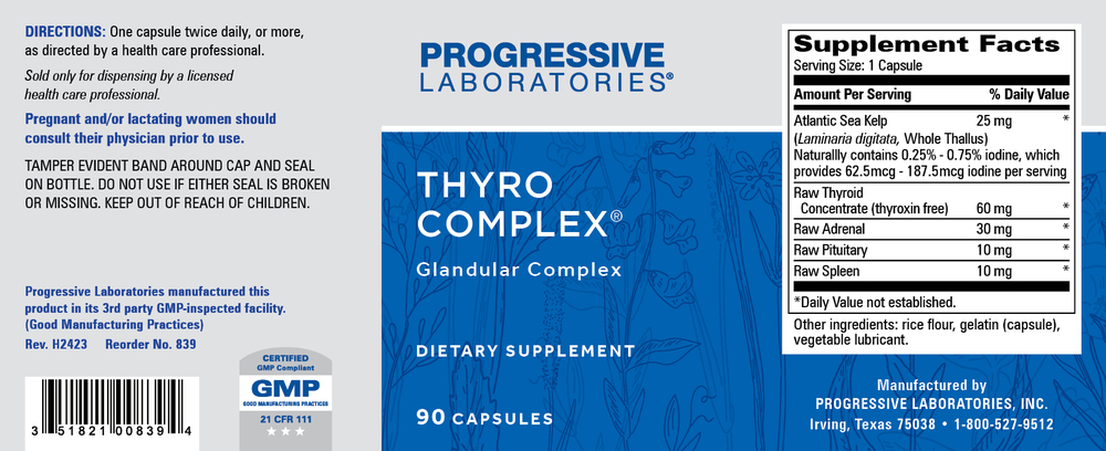 Thyro Complex, 90 Capsules , Brand_Progressive Labs capsules Form_Capsules Requires Consultation Size_90 Capsules