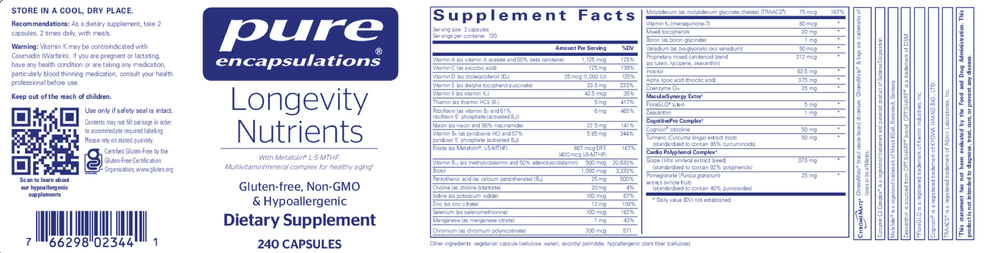 Longevity Nutrients, 240 Capsules , Brand_Pure Encapsulations caps Emersons Form_Capsules Requires Consultation Size_240 Capsules