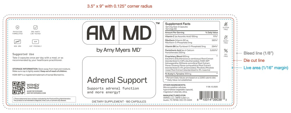 Amy Myers MD Adrenal Support - back