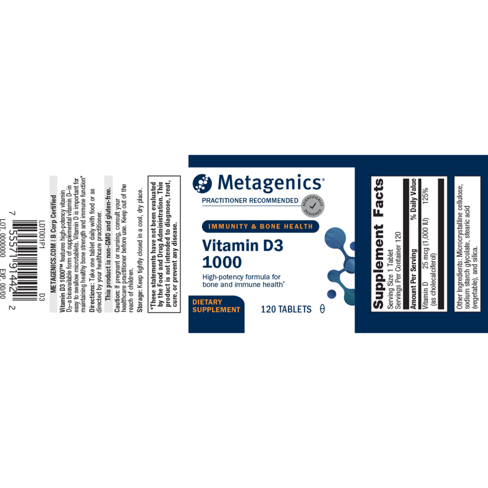 D3 1000™, 120 Tablets , Emersons Form_Tablets tabs