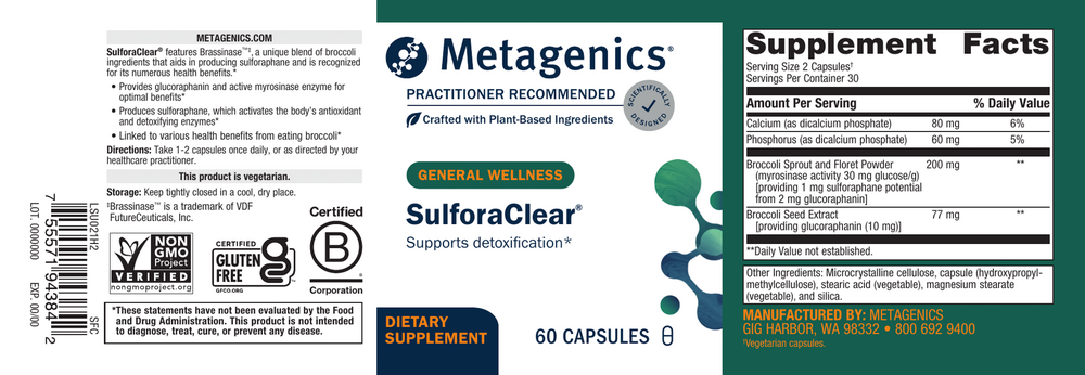 SulforaClear™, 60 Capsules , caps Emersons Emersons-Alt Form_Capsules