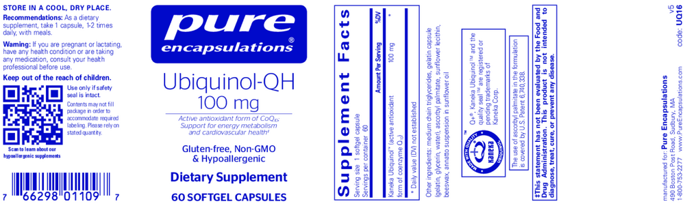 Ubiquinol-QH 100 mg , Pure