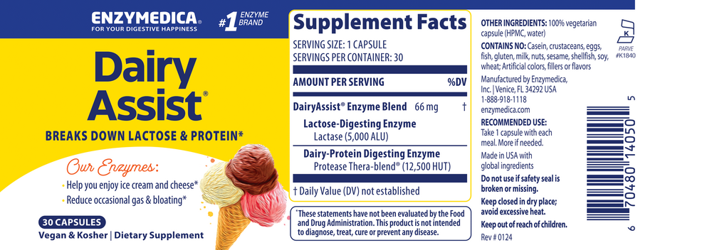 Dairy Assist, 30 Capsules