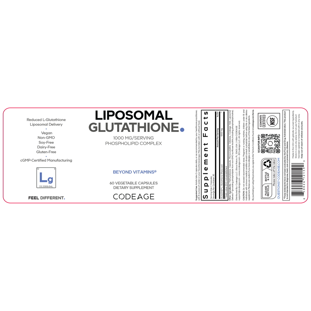 Liposomal Glutathione , 60 Capsules
