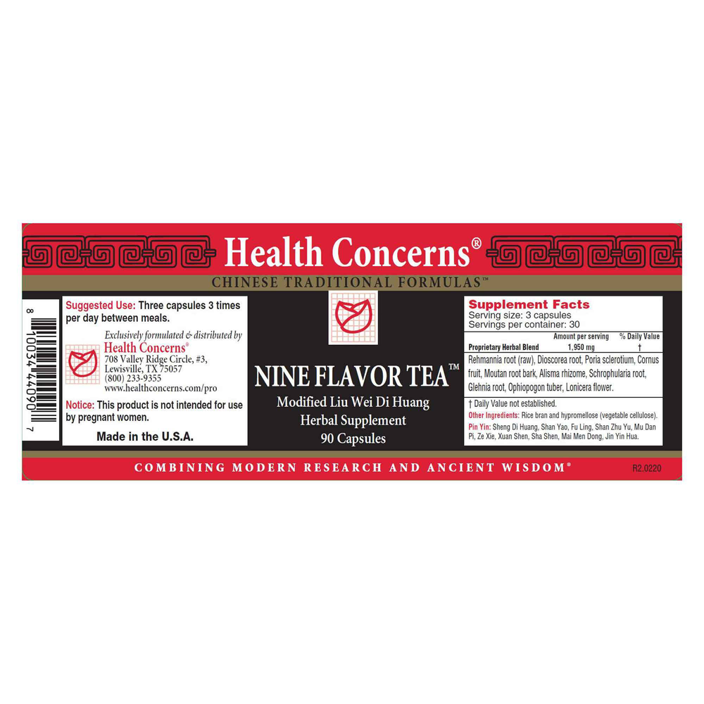 Nine Flavor Tea, 90 Capsules