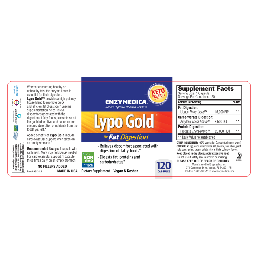 Lypo Gold, 120 Capsules