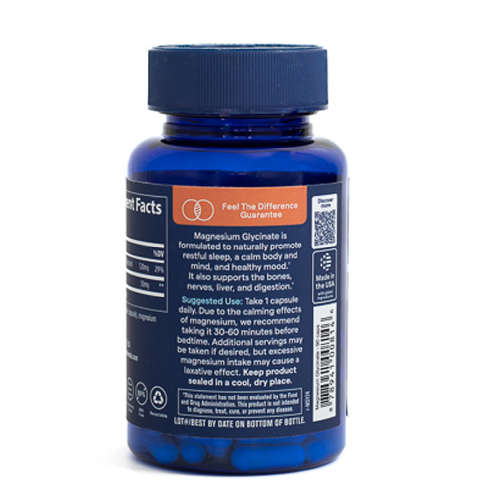 Magnesium Glycinate Capsules - 120mg/serving, 90 Capsules , Brand_Trace Minerals Form_Capsules Size_90 Capsules