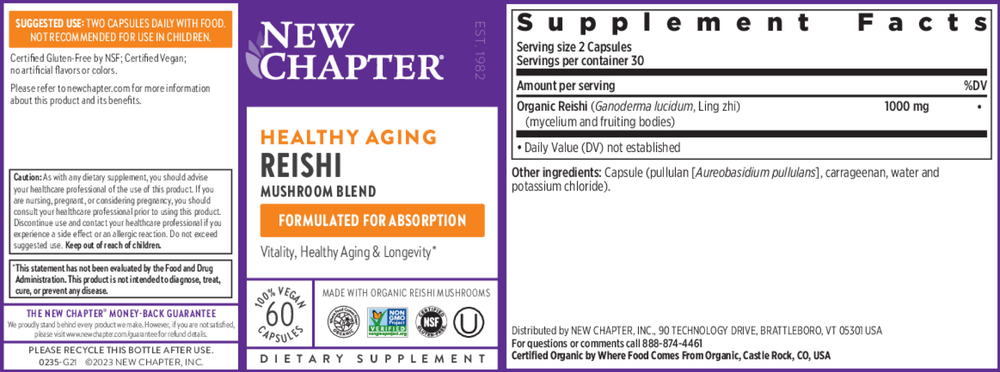 Healthy Aging, Reishi, 60 capsules