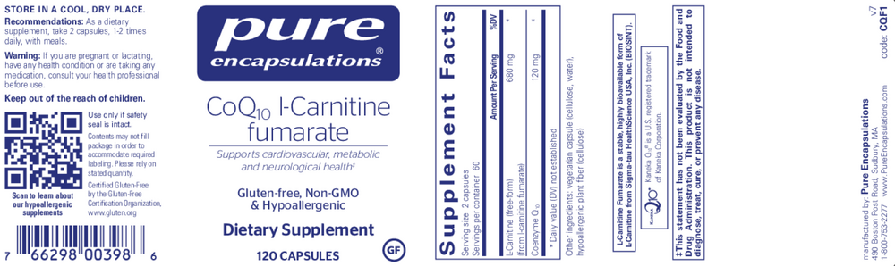 Coq10 l-Carnitine fumarate , Pure