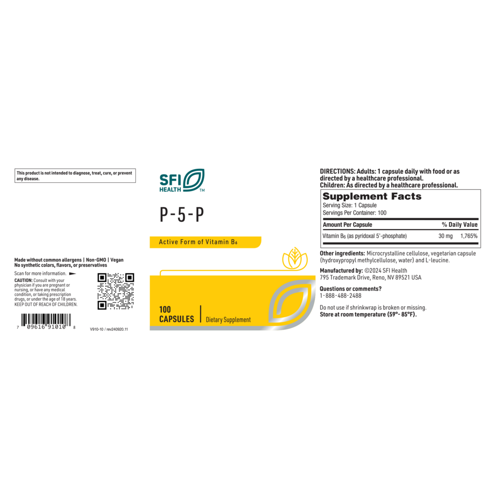 P-5-P 30mg, 100 Capsules
