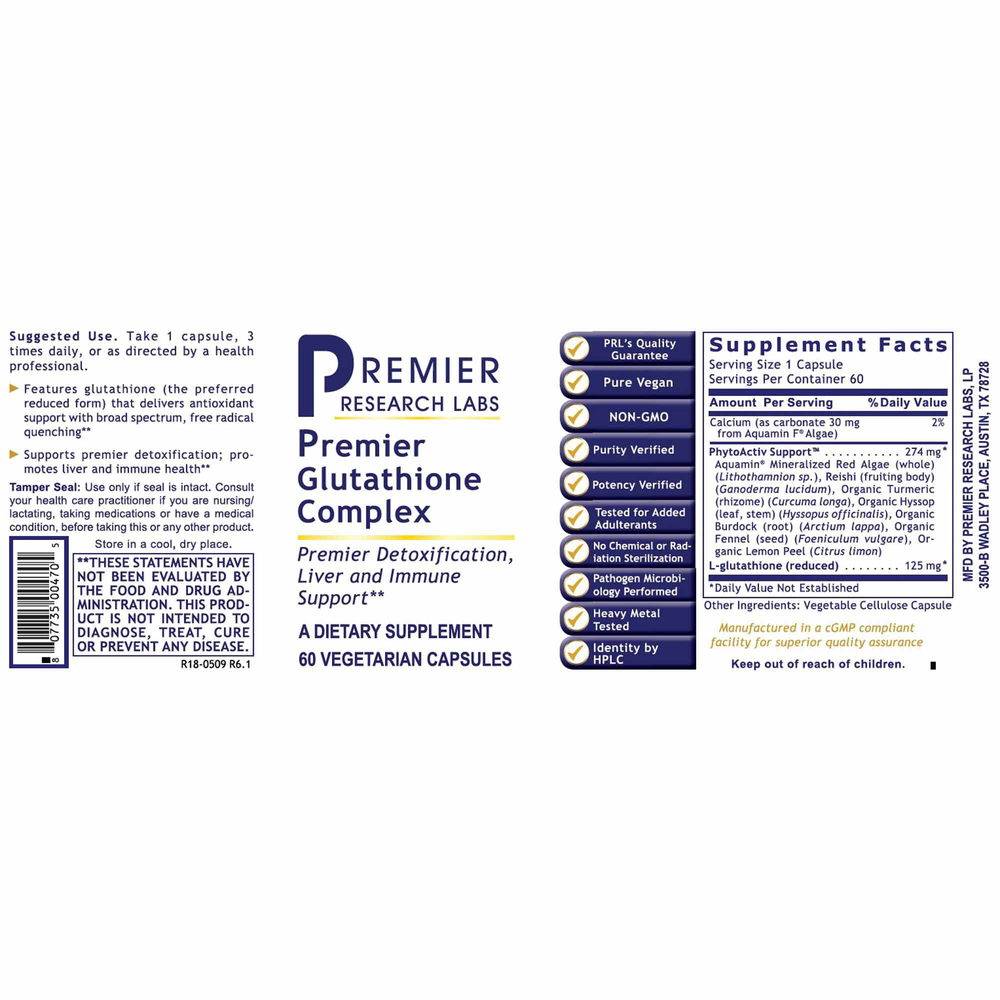 Premier Glutathione Complex, 60 Capsules , Brand_Premier Research Labs capsules Form_Capsules Requires Consultation Size_60 Capsules