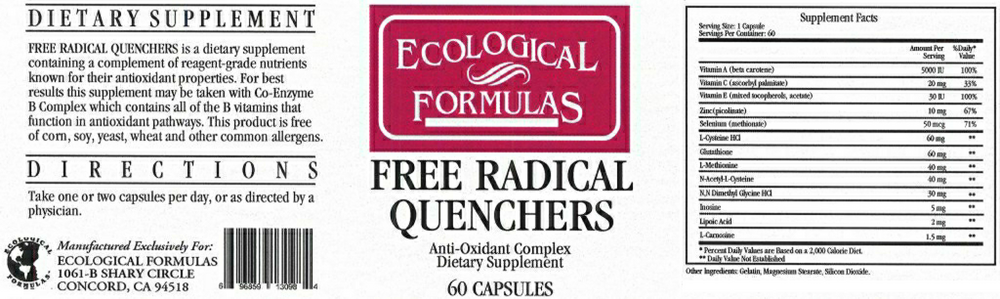 Free Radical Quenchers, 60 Capsules