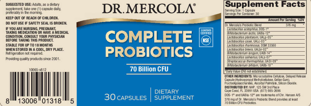 Complete Probiotics, 30 Capsules