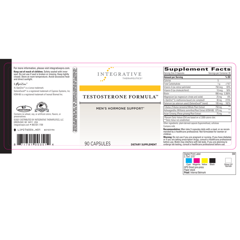 Testosterone Formula, 90 Capsules