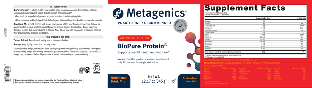 BioPure Protein®, 12.17 Oz (345 g) Powder , Emersons Emersons-Alt Form_Powder powder
