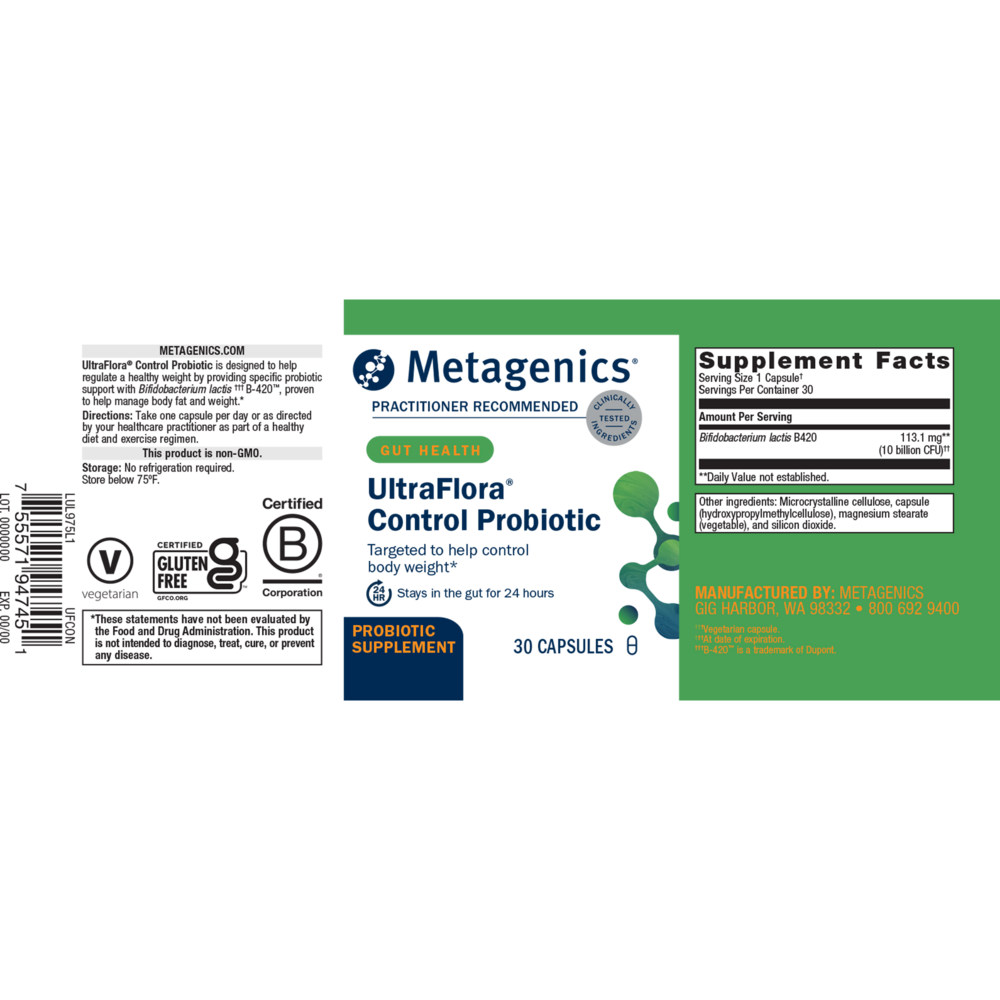 UltraFlora Control, 30 , Brand_Metagenics Form_Capsules Size_30 Caps