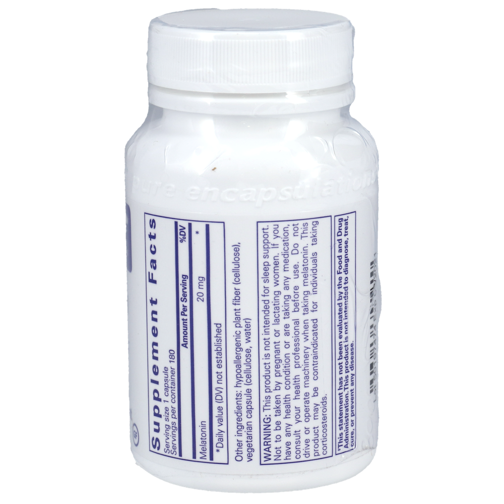 Melatonin, 20 mg, 180 Capsules , Brand_Pure Encapsulations caps Emersons