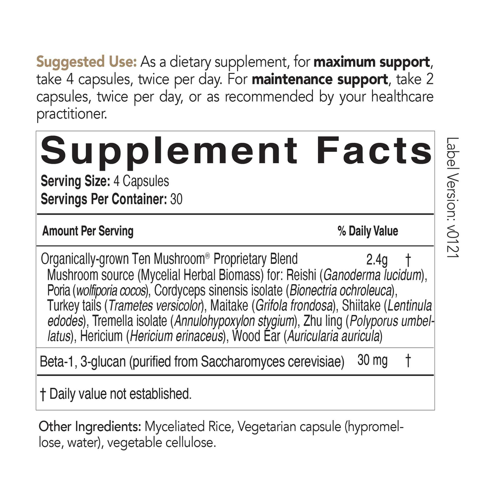 Ten Mushroom Formula, 120 Capsules