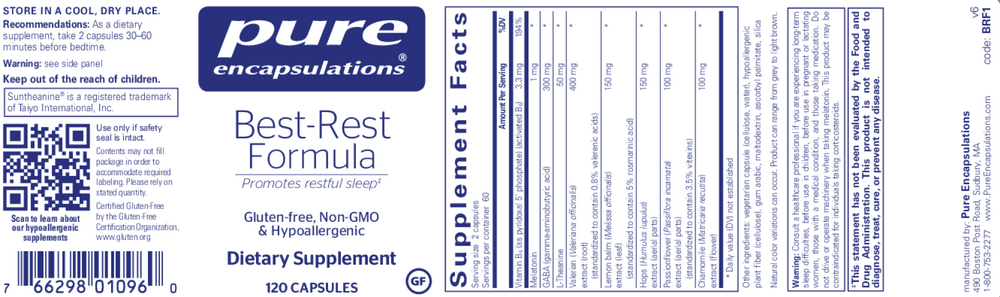 Best-Rest Formula, 120 Capsules