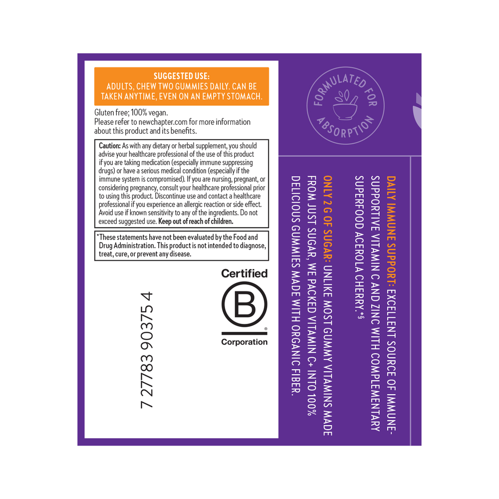 Immune Defense Vitamin C+ Gummy, Citrus, 60 gummies