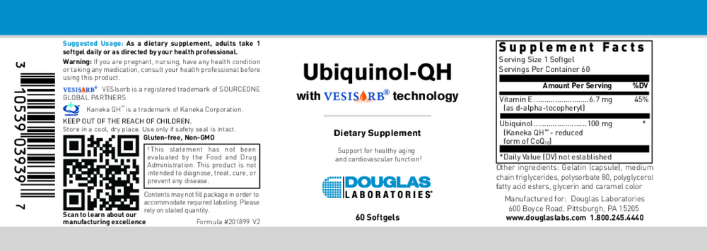 Ubiquinol-QH w/Vesisorb, 60 Softgels
