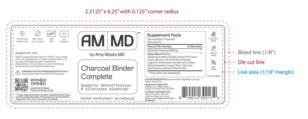 Amy Myers MD Charcoal Binder Complete - back