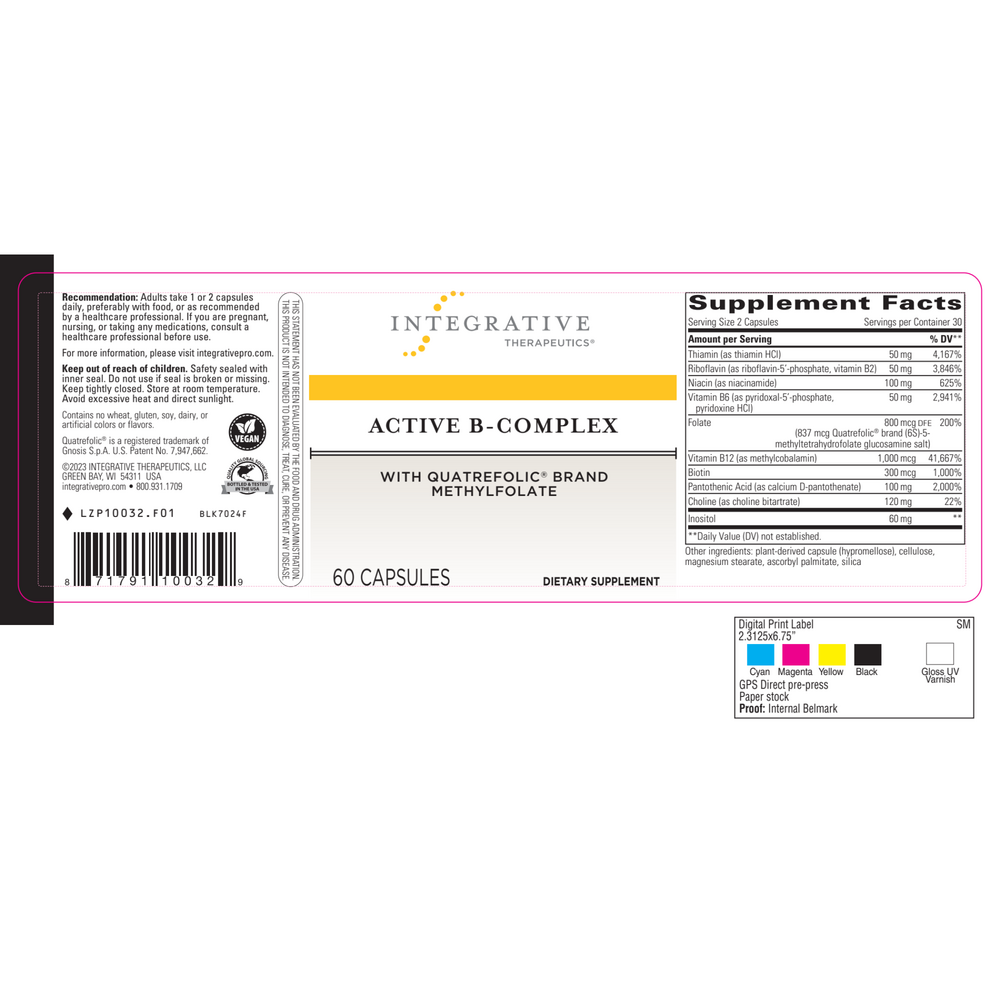 Active B-Complex, 60 Vegetarian Capsules