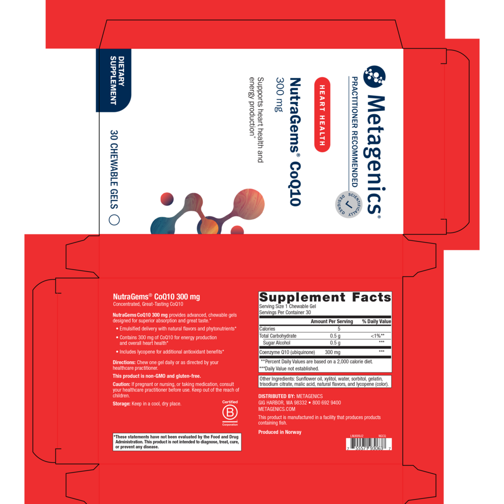 NutraGems® CoQ10 300, 30 Chewable Gels , Emersons Emersons-Alt Form_Chewables softgels