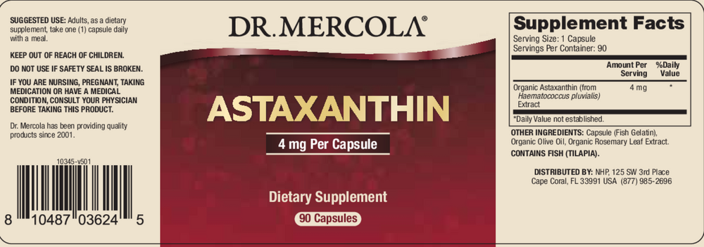Astaxanthin 4mg, 90 Capsules