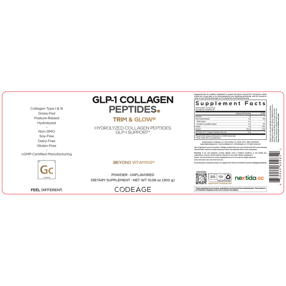 Glucose Support Collagen Peptides, 300 g Powder