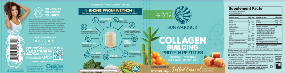 Collagen Builder Salted Caramel, 500 g Powder , Brand_Sunwarrior Flavor_Salted Caramel Form_Powder Potency_14 g Size_500 g