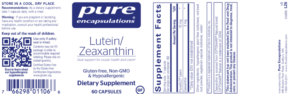 Lutein/Zeaxanthin, 60 Capsules , Brand_Pure Encapsulations caps Emersons Form_Capsules Requires Consultation Size_60 Capsules