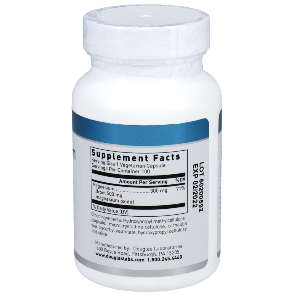 Magnesium Oxide, 100 Capsules