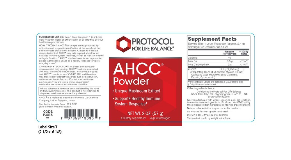 AHCC® Powder, 57 Grams , Brand_Protocol for Life Balance Form_Powder powder Requires Consultation Size_57 Grams