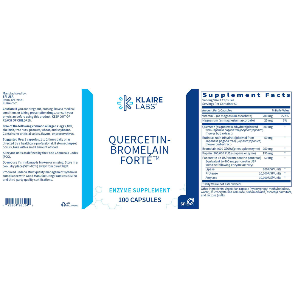 Quercetin-Bromelain Forte, 100 caps